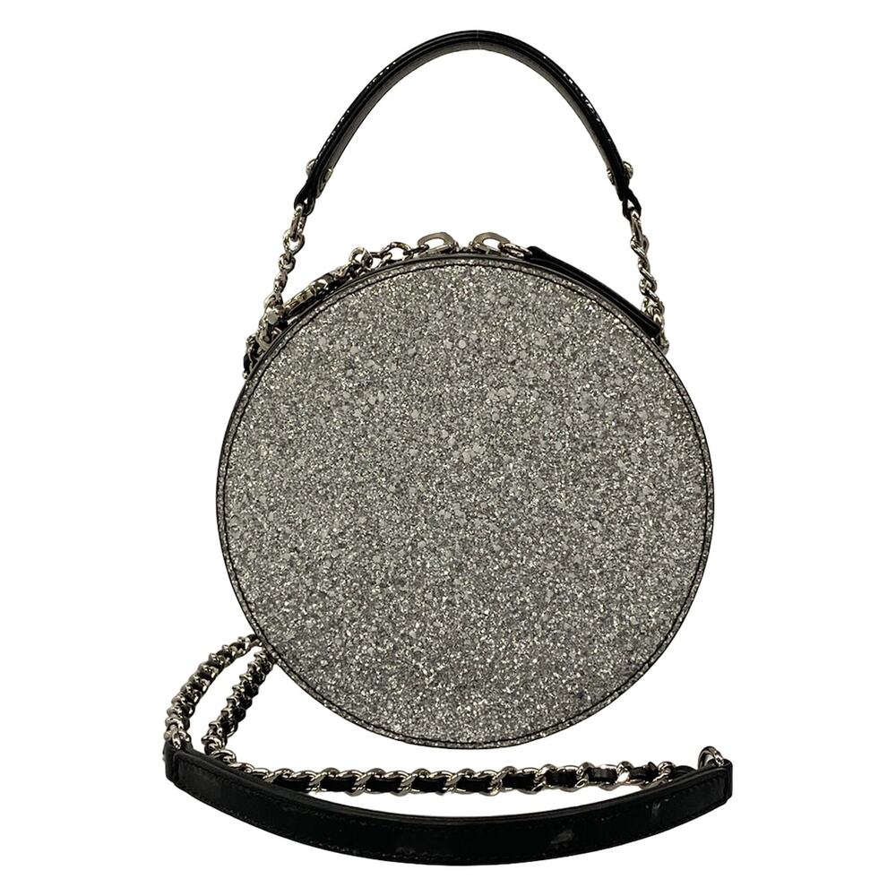 Chanel Shoulder Bag Silver Black